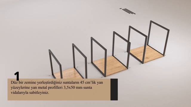 Bofigo 3'Lü Metal Zigon Sehpa Zigon Sehpa Orta Sehpa Yan Sehpa
