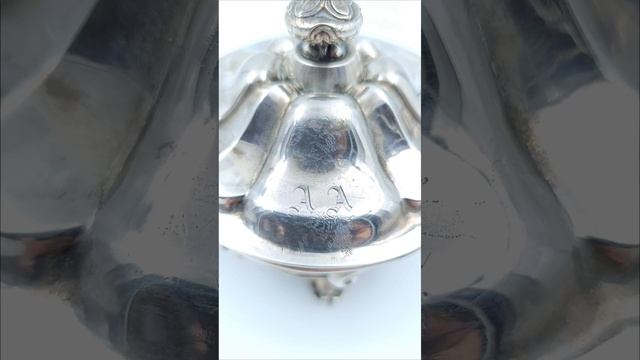 Сахарница Серебро и Стекло 19 век Франция / 2911242.