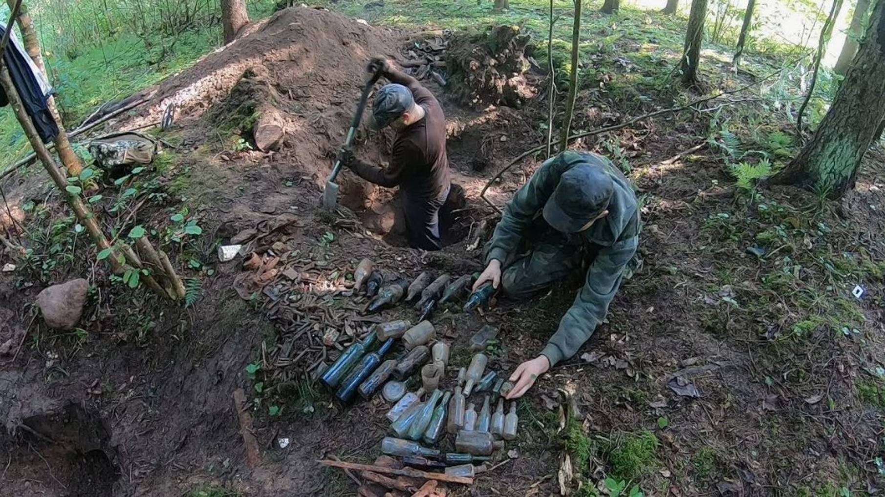 в лесу по вов коп зимой