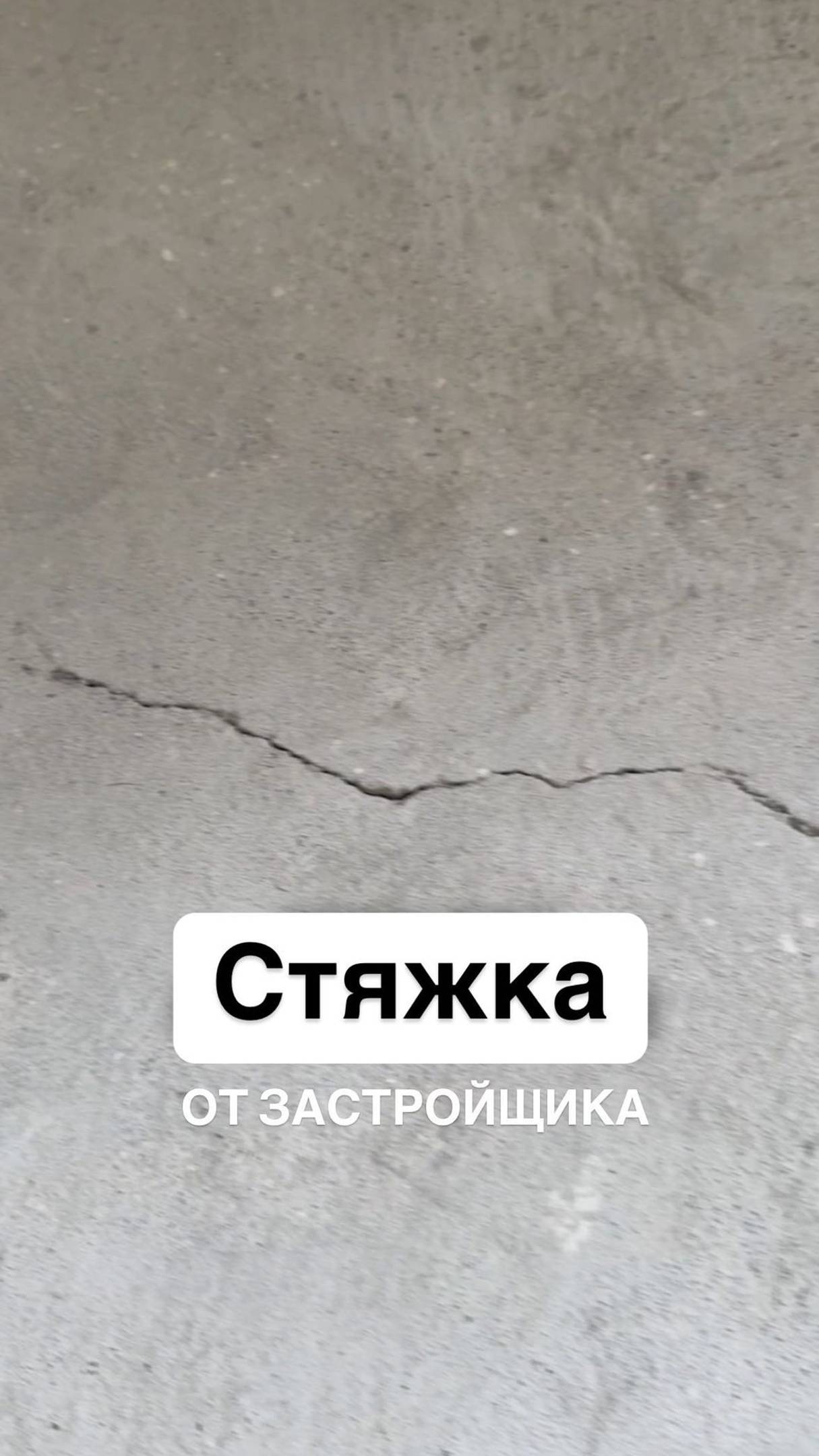 Стяжка от застройщика