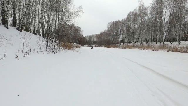 Покатушки на снегоходе STELS Viking 600 😁