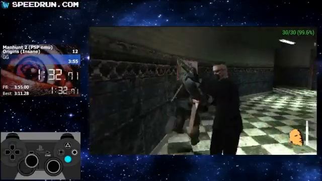 [WR] Speedrun (3:09) Manhunt 2 - Origins/Insane - PSP emu