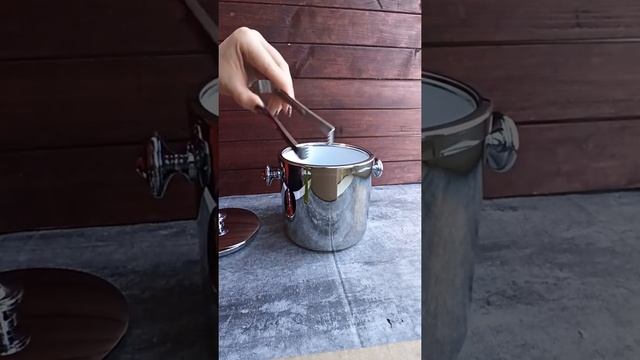 Ведерко для льда+щипцы нерж.(21*15*17см) REG-"P.L.-Bar Ware"
