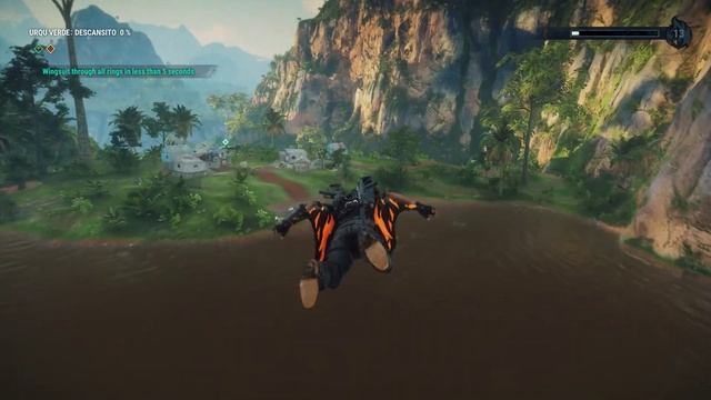 Just Cause 4 - Wingsuit through all rings in less than 5 seconds - Urqu Verde Descansito