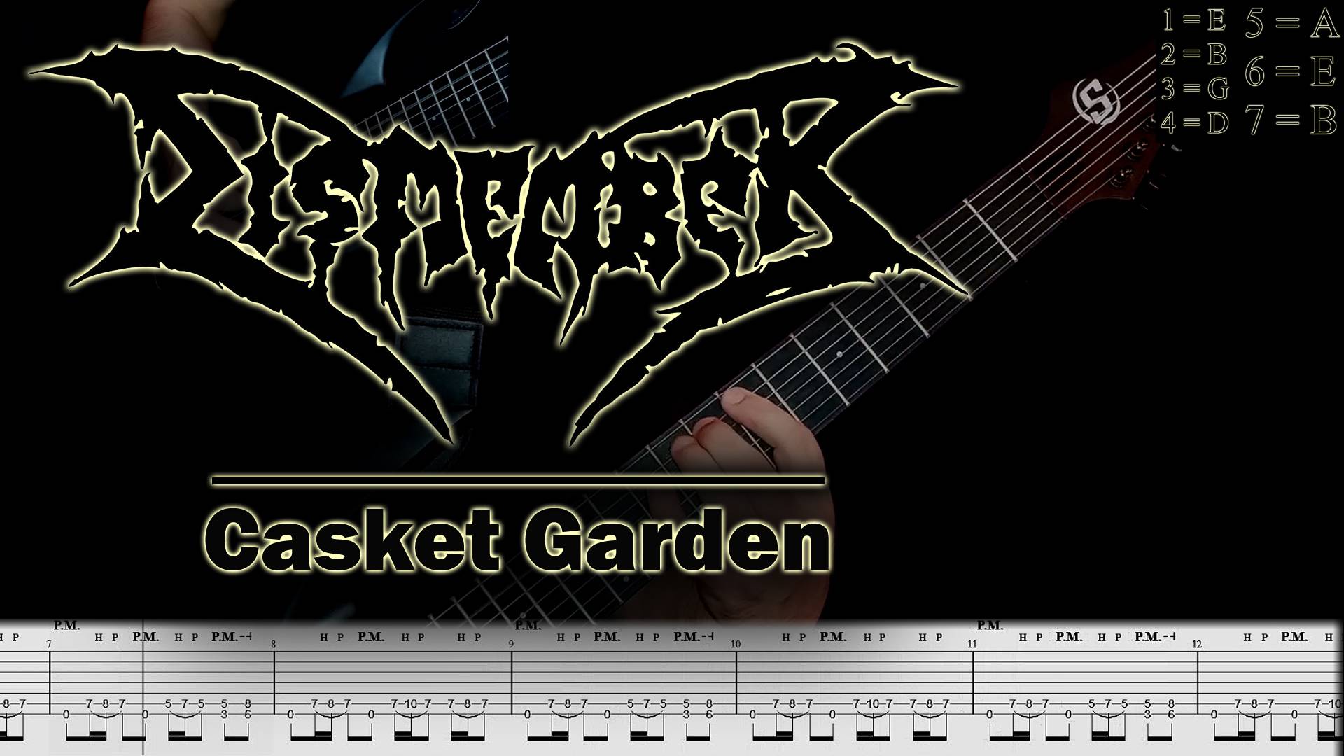 Dismember - Casket Garden (guitar cover playthrough tabs)