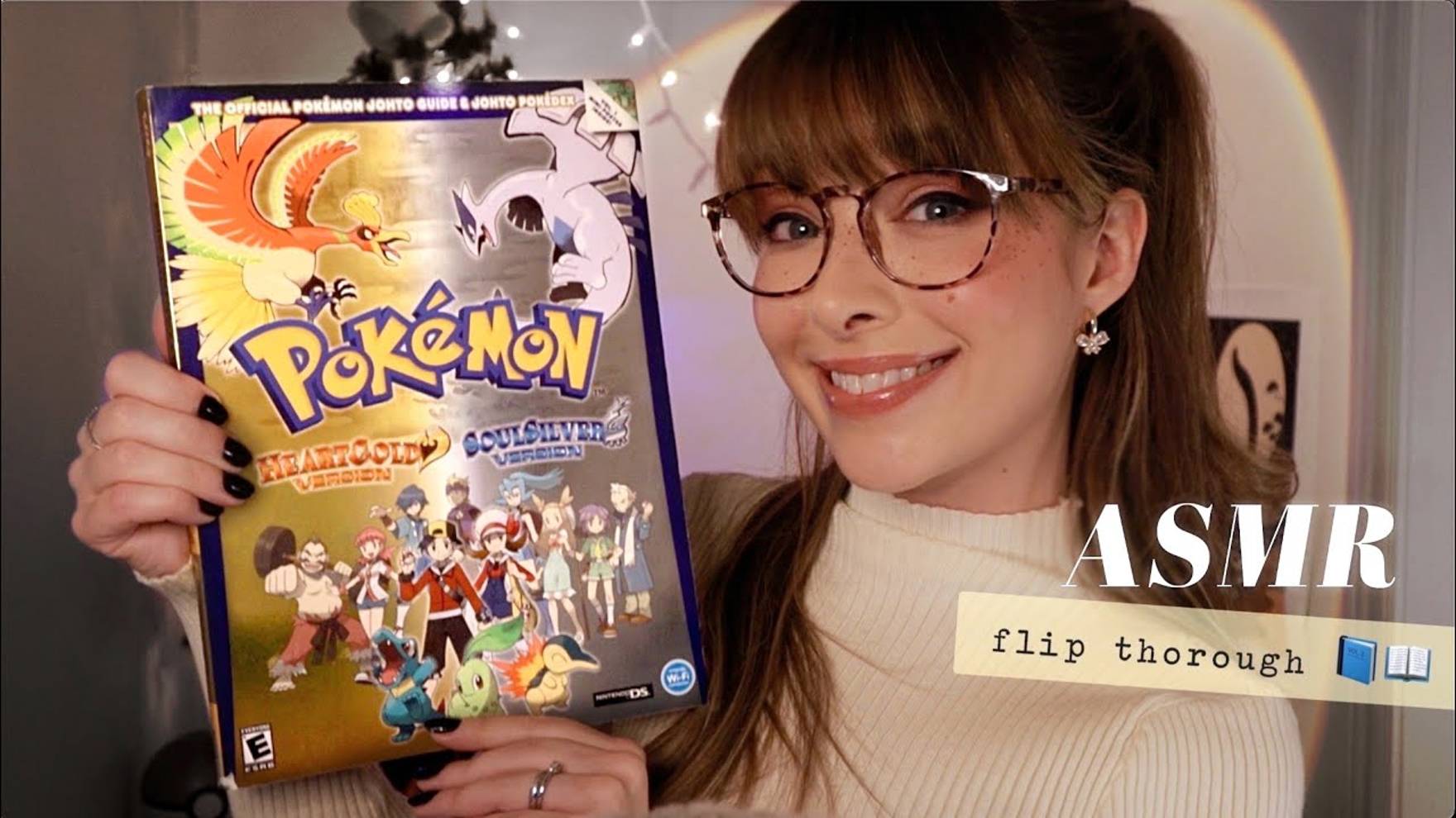 [Rainessa ASMR] 📖 Pokémon HGSS Strategy Guide! 🎮🕹️ Relaxing Page Smoothing & Turning