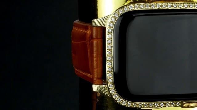 New Apple watch Series 10 with custom body 46mm
Diamonds VVS1, Gold 24k, Alligator strap