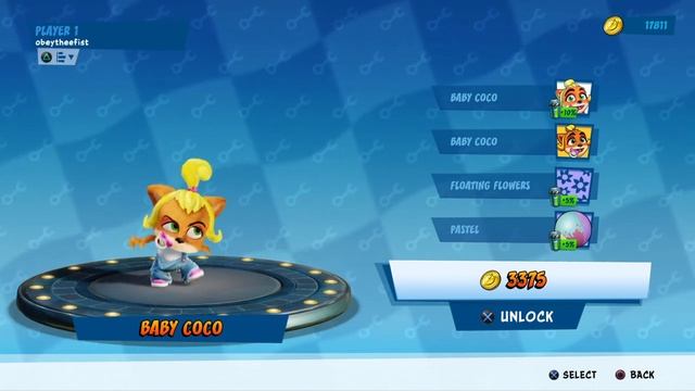 Crash Team Racing Nitro-Fueled | Baby Coco | Pit Stop Podium Animation