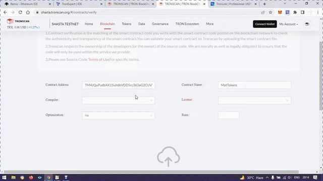 Tron Testnet  | SHASTA TESTNET  Deploy smart contract and Verify [hindi]