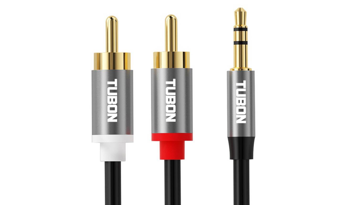 Кабель TUBON Аудио 3.5 мм mini jack (M) - 2 x RCA (M) MJ2R003 5м