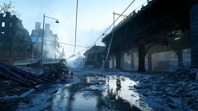 Разрушенный Город | City Ruins Rain Battlefield V Game - Живые Обои