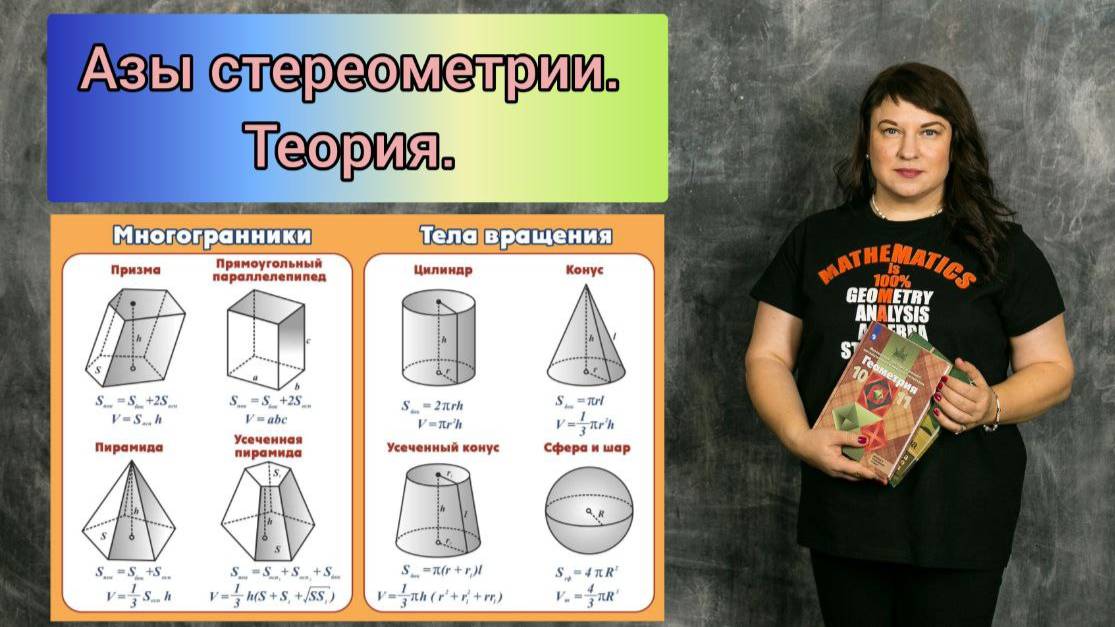 Весь теоретический материал по СТЕРЕОМЕТРИИ, необходимый для сдачи базового ЕГЭ.