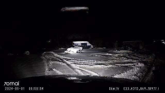 прокатились по снегу в полярном
