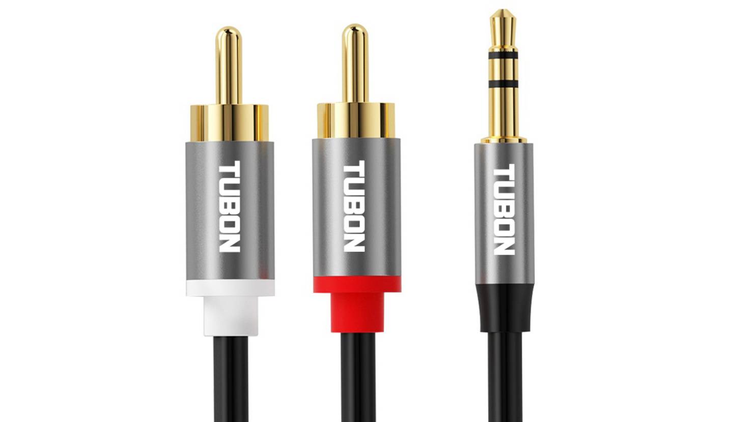 Кабель TUBON Аудио 3.5 мм mini jack (M) - 2 x RCA (M) MJ2R003 1.5м