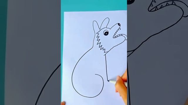 Рисуем собаку. Подпишись !