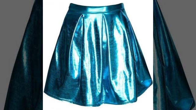 outstanding leather and latex metallic short skirt for ladies and girls