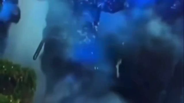 Момент попадания пиротехникой по сотруднику полиции в Тбилиси !!!