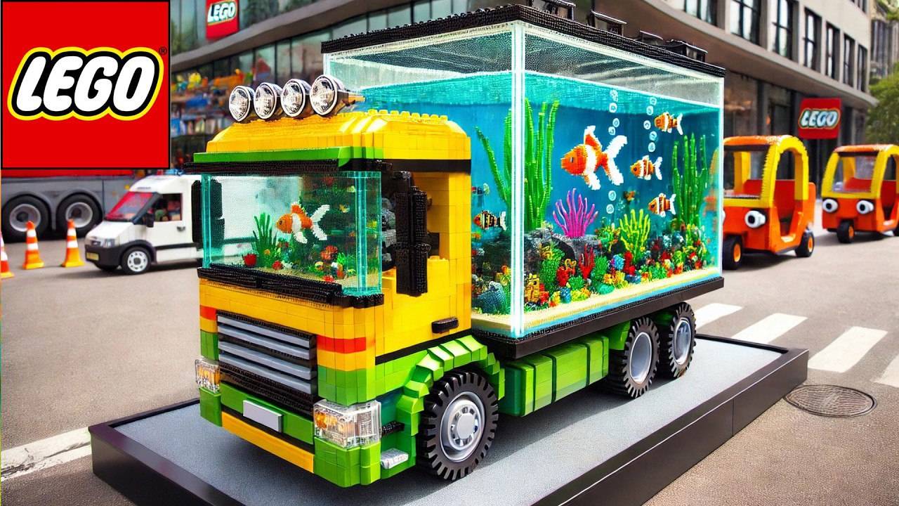 I Turning Truck Car Lego With The Aquarium Fish 🐠 Lego Auto Tech