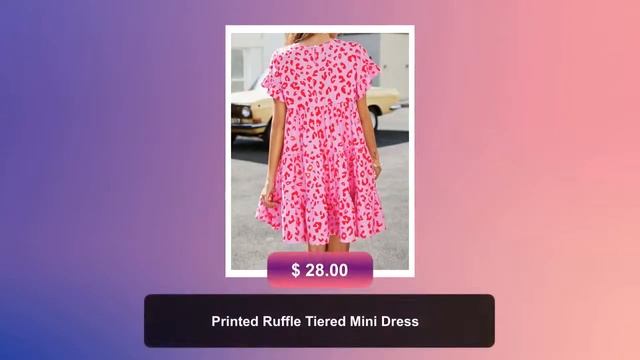 Printed Ruffle Tiered Mini Dress