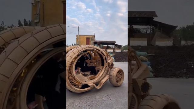 Автомобиль из дерева #автомобили #китай #технологии