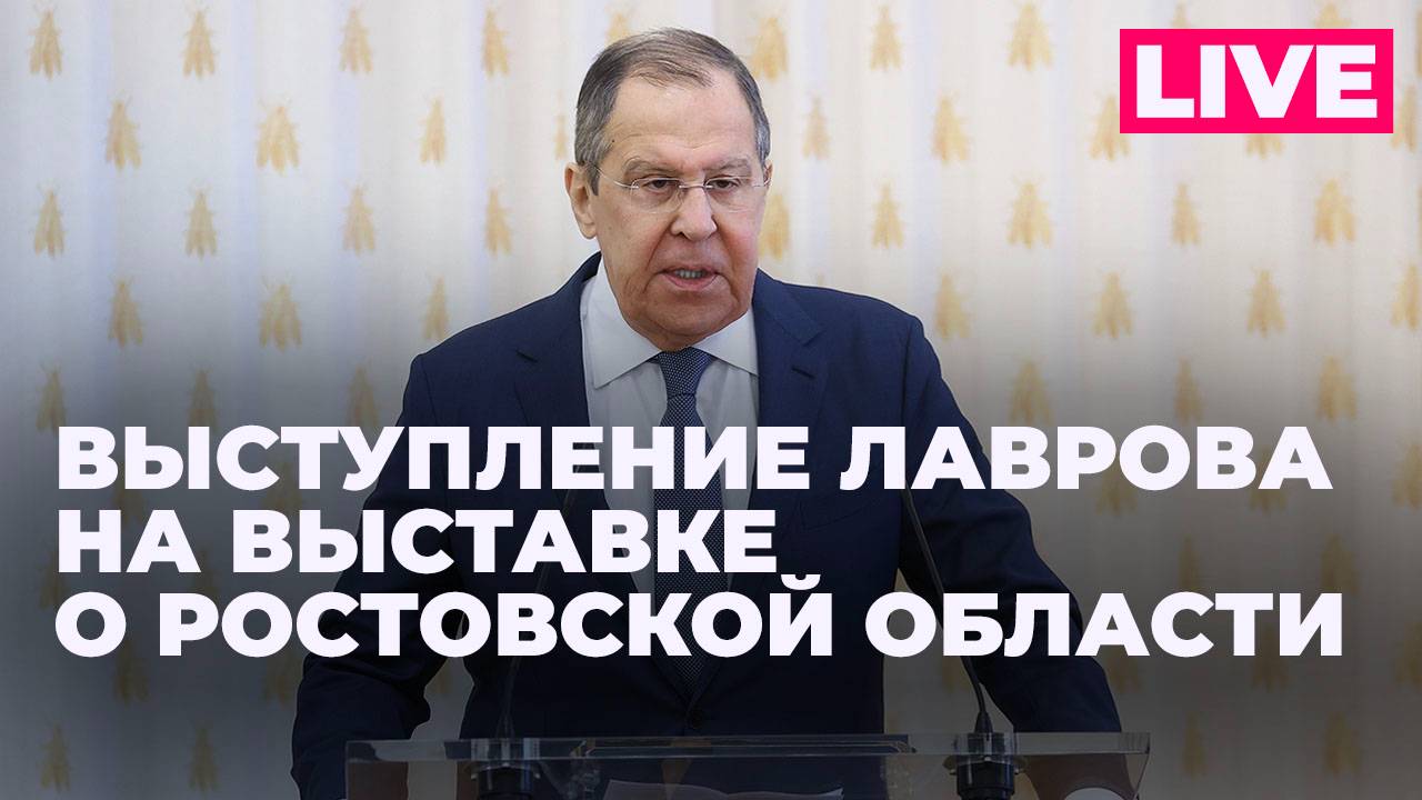 Лавров выступает на выставке социально-экономического развития Ростовской области