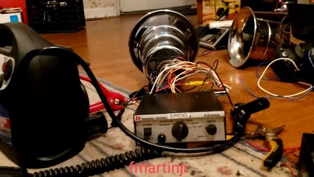 Federal PA300 siren ,silver faceplate