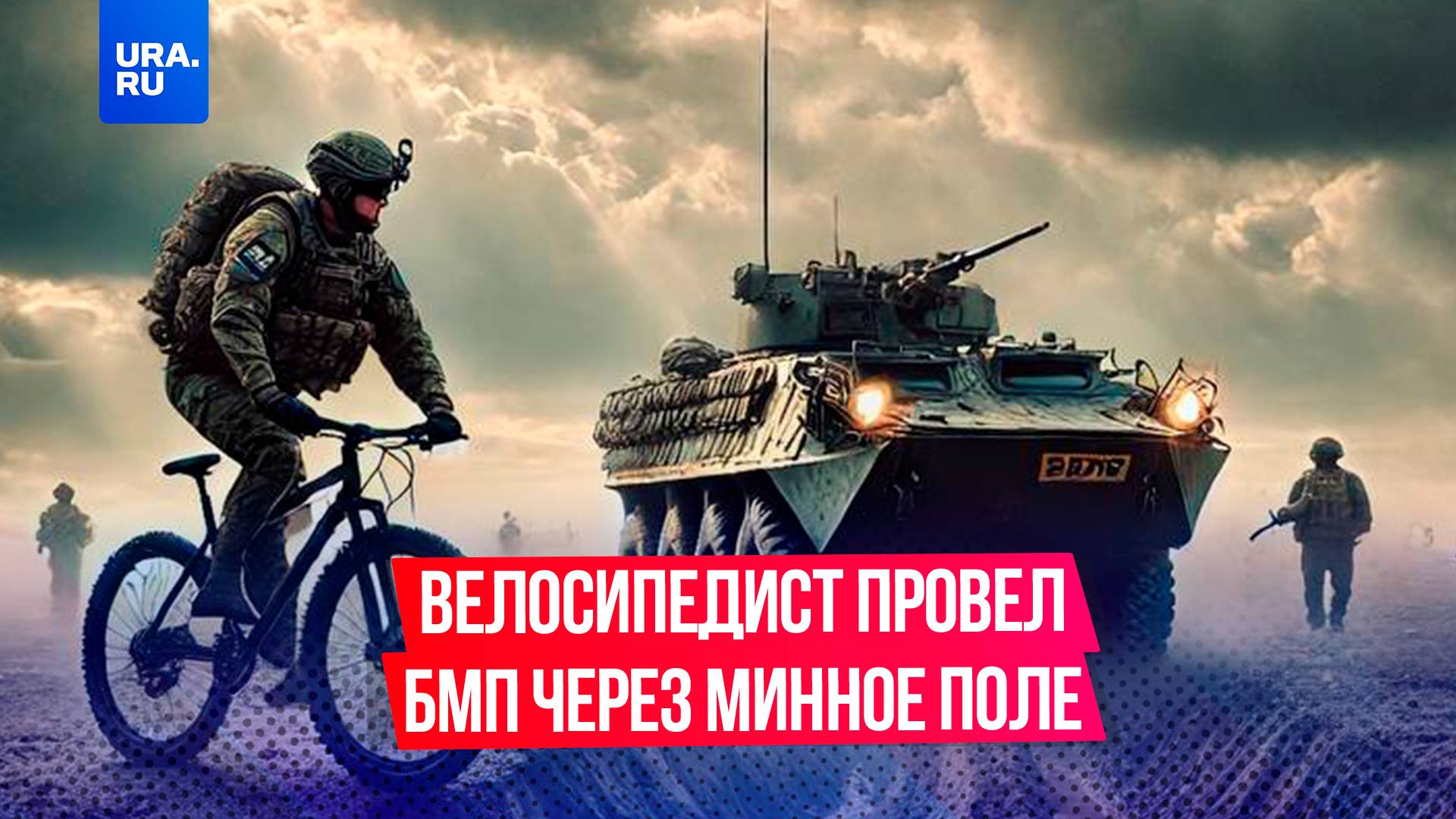 Штурмовик-велосипедист провел БМП в атаку через минное поле в зоне СВО