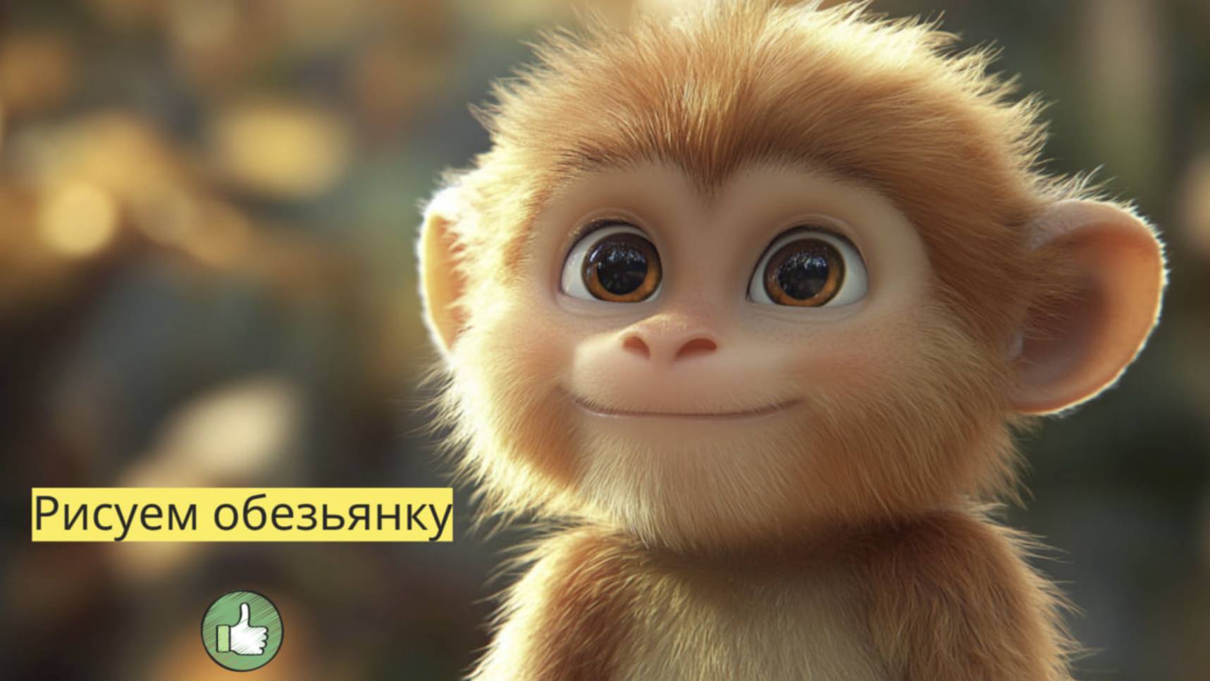 Маленькие художники: Рисуем Обезьянку- Детский образовательный мультфильм