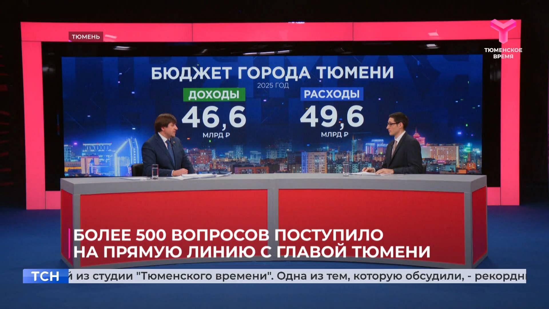 Более 500 вопросов поступило на прямую линию с главой Тюмени Максимом Афанасьевым