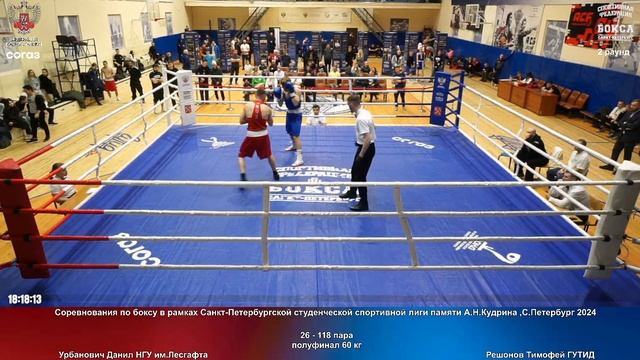118 пф 60 кг Урбанович Данил НГУ им.Лесгафта Решонов Тимофей ГУТИД