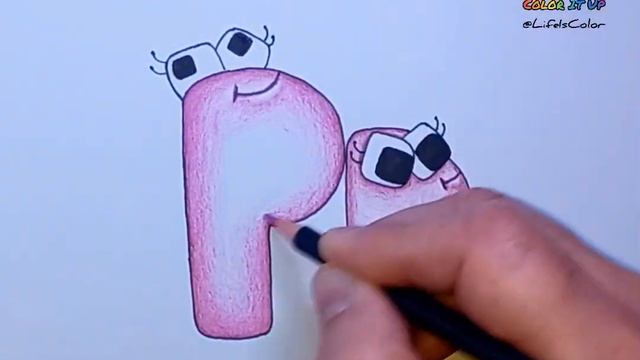 Drawing and Coloring Pp | Realistic Alphabet Lore