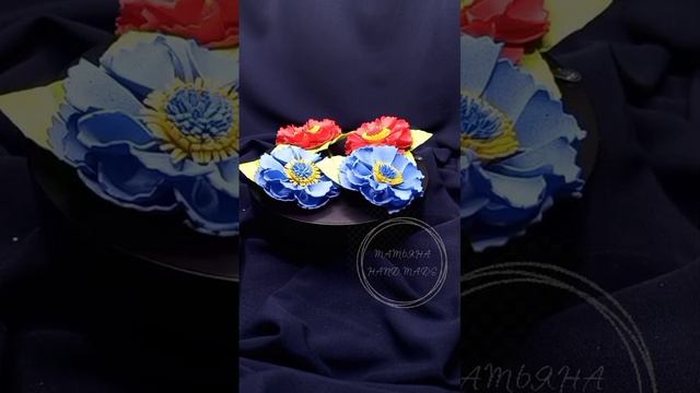 Нежные заколочки клик-клак из фоамирана.Диаметр цветочка 5,5см. #tatianahandmade