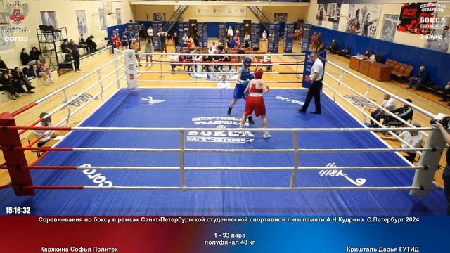 93 пф 48 кг Карякина Софья Политех Кришталь Дарья ГУТИД