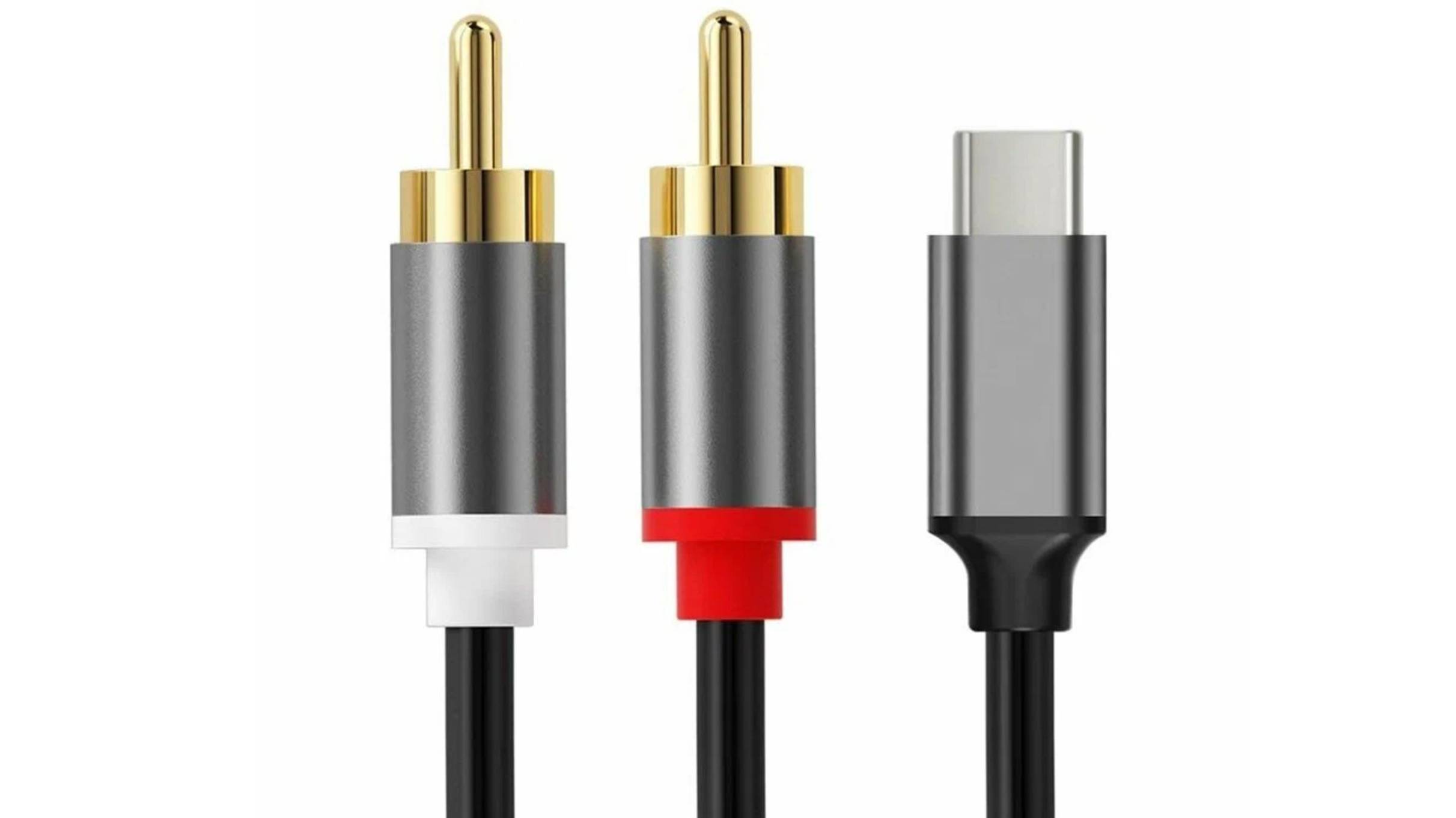 Кабель TUBON Аудио Type-C USBC (M) - 2 x RCA (M) T2R01 1м