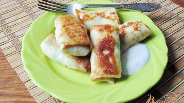 Блинчики с яйцом и зеленым луком