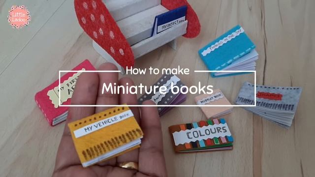 How to make a Bookcase miniature | Tiny books for toddlers