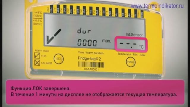 Термоиндикатор Фридж-тэг 2 для контроля холодовой цепи – руководство пользователя