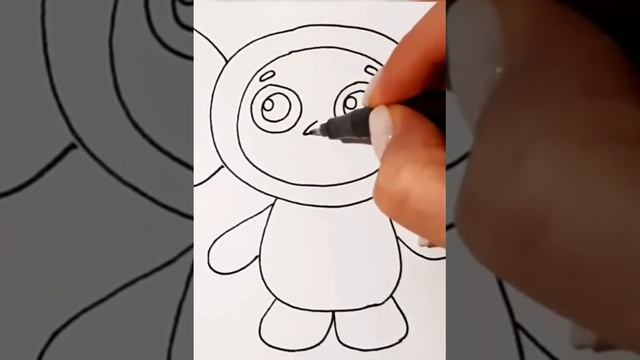 Рисуем Чебурашку. Подпишись !