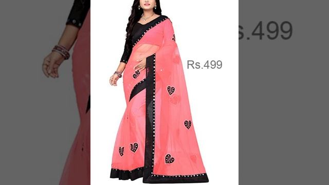 Amazon Net Embroidered Work | Trending Stylish Saree With Unstiched Blouse For Women || Online Sare