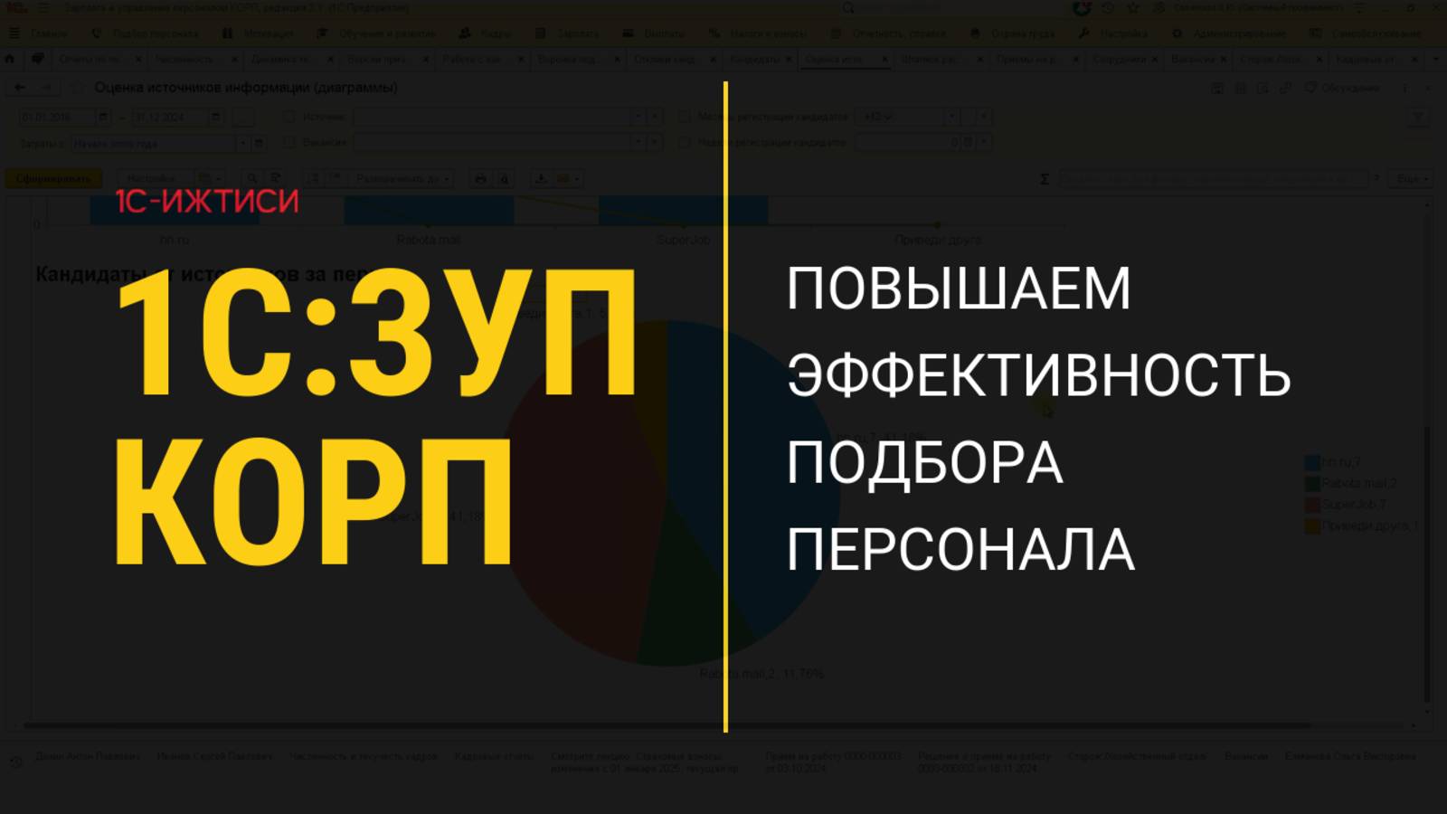 Отчеты модуля «Подбор персонала» в 1С:ЗУП КОРП: анализируем подбор и оптимизируем работу HR`а