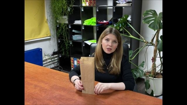 101035 Крафт пакет с V-образным дном со складкой 100*60*300мм, 40 г/м2 (бурый)