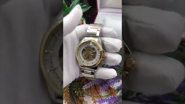 Механические часы Rolex с АПЗ. Скелетоны. Цвет серебро/золото