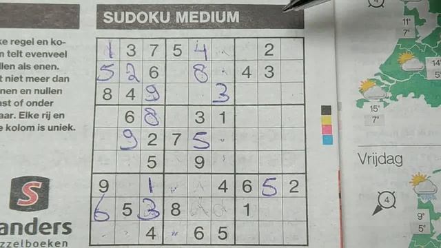 Sudoku attack! Yeah, 3 Sudokus on this day. (#481) Medium Sudoku puzzle. 03-18-2020 part 2 of 3