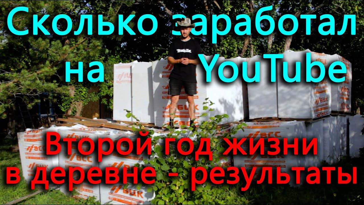 Сколько заработал на ютубе после отключения монетизации. Результаты второго года жизни в деревне.