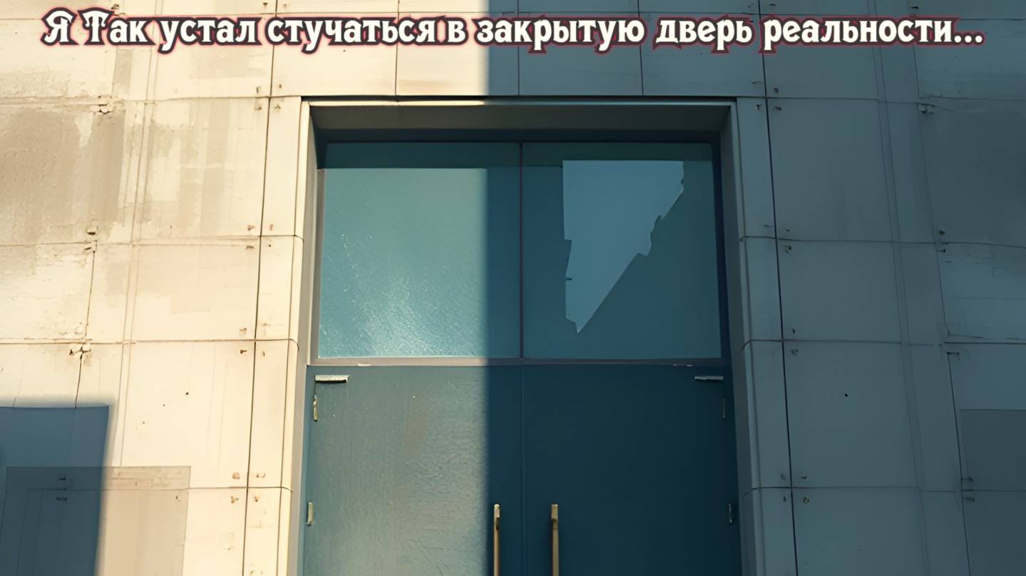 Я Так устал стучаться в закрытую дверь реальности...
Премьера рассказа!!!