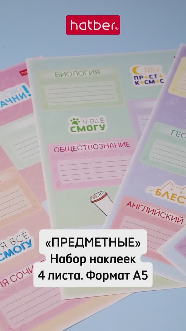 Набор наклеек для тетрадей «Предметные»!