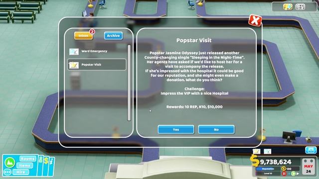 Two Point Hospital but the hospital takes all your money
