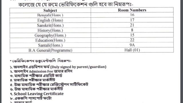 college documents verification 2022 ll wb college Il