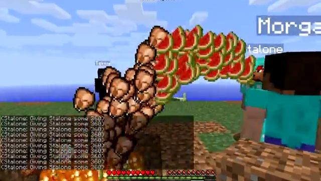 Minecraft. рыгает