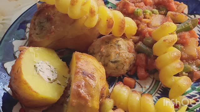 Фаршированный картофель.Блестящий олень .